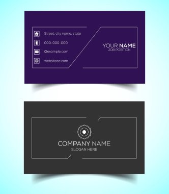 Yaratıcı ve modern şirket kartviziti şablonu