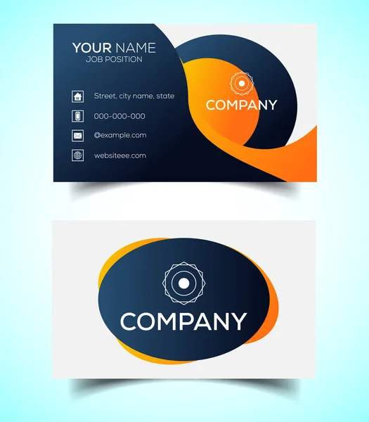 Creative Modern Corporate Business Card Template — Stock Vector