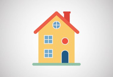 Ev ya da ev tasarımı şablonu vektör çizimi