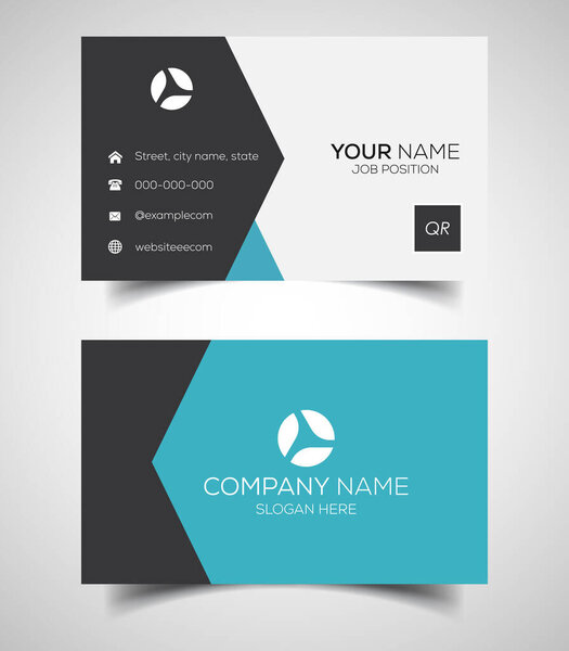 Double-sided creative and modern business card template. Vector illustration