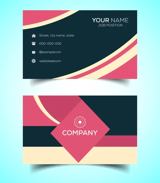 Double Sided Luxury Modern Elegant Business Card Design Template Vector — Stock Vector