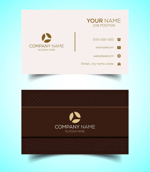 Kétoldalas Luxury Modern Elegáns Business Card Design Sablon Vektorillusztráció Vektor Grafikák