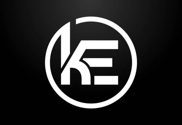 初始字母K E标志设计向量模板 Ke字母标志设计 — 图库矢量图片