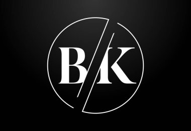 İlk harf B K Logo Tasarım Vektörü. Şirket İşletmeleri için Grafik Alfabesi Sembolü