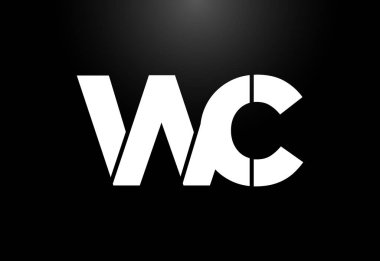İlk harf W C Logo Tasarım Vektörü. Şirket İşletmeleri için Grafik Alfabesi Sembolü