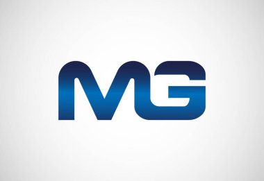 M G Logo Tasarım Vektörü. Şirket İş Kimliği için Grafik Alfabesi Sembolü