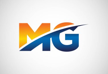 M G Logo Tasarım Vektörü. Şirket İş Kimliği için Grafik Alfabesi Sembolü