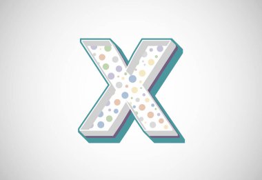 İngiliz alfabesi X. Retro tarzı kalın modern vektör alfabesi tasarımı