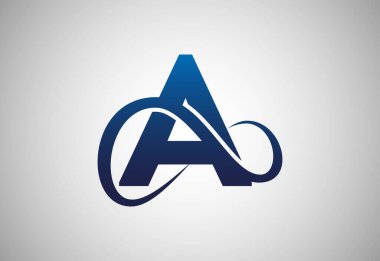 A alfabesi ve sonsuzluk işareti. Sonsuzluk, sonsuzluk, sonsuzluk, sonsuz, döngü sembolleri.