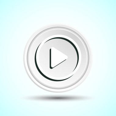 Simge Tasarım İllüstrasyonunu Çal. Ses veya Video Oynat Ortam Sembolü