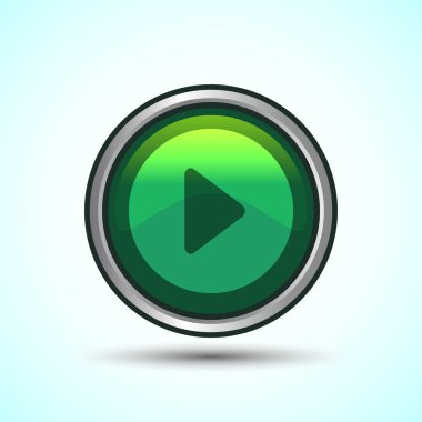 Simge Tasarım İllüstrasyonunu Çal. Ses veya Video Oynat Ortam Sembolü