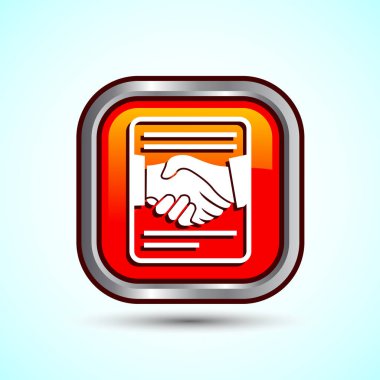 Anlaşma simgesi Düğme Tasarımı İllüstrasyonu