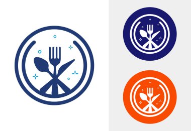 Simge Tasarımı İllüstrasyonu Yiyorum. Çatal, kaşık, Restoran simgesi