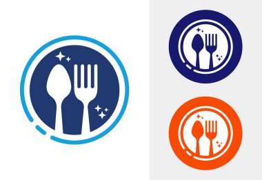 Simge Tasarımı İllüstrasyonu Yiyorum. Çatal, kaşık, Restoran simgesi