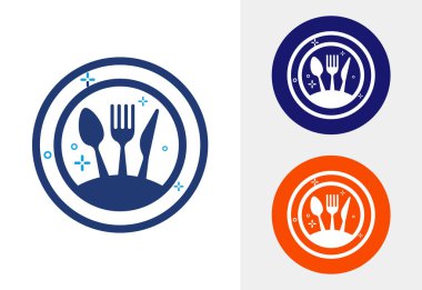 Simge Tasarımı İllüstrasyonu Yiyorum. Çatal, kaşık, Restoran simgesi