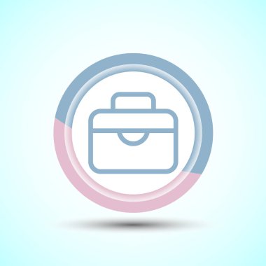 Evrak Dosyası Simgesi Tasarım İllüstrasyonu, Uygulamalar ve Web siteleri için Torba Simgesi, Pastel Renk Düğmesi Tasarımı