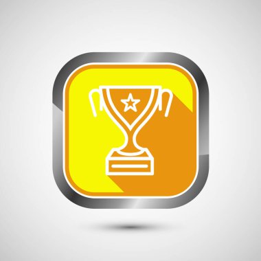 Ödül simgesi tasarımı illüstrasyonu, kazanma simgesi, Şampiyon sembolü, Sarı Gölge tasarımı