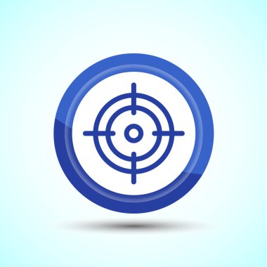Hedef hedef hedef hedef hedef resim tasarımı, Hedef işareti sembolü, Mavi renk düğmesi tasarımı