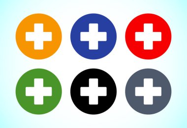 Artı simge tasarımı, Renkli simge dizaynı ekle