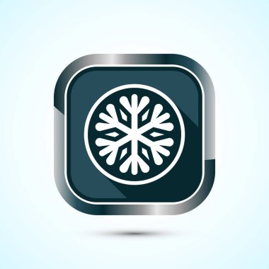 Kar Tanesi simgesi tasarımı, donmuş simgeyi koru. Gri Gölge Düğmesi Tasarımı