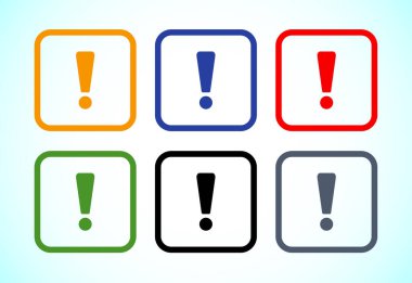 Ünlem simgesi tasarımı, Dikkat ve uyarı simgesi seti