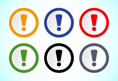 Ünlem simgesi tasarımı, Dikkat ve uyarı simgesi seti