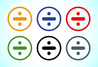 Simge tasarımı seti, matematik sembolü böl