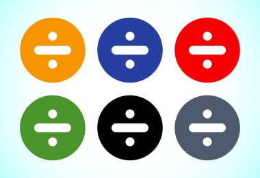 Simge tasarımı seti, matematik sembolü böl