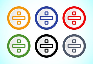 Simge tasarımı seti, matematik sembolü böl