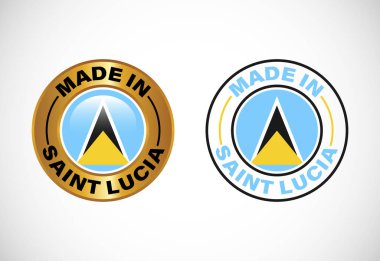 Saint Lucia etiket simgesinden yapılmıştır. İş, rozet, mühür, çıkartma, logo ve sembol için simge ayarlandı