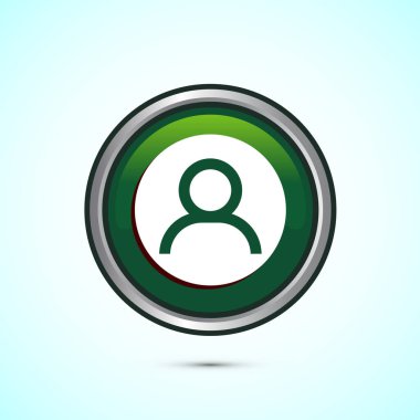 Kullanıcı profili tasarım illüstrasyonu, Kullanıcı profili avatarı, Yeşil Renk Yuvarlak Düğme Tasarımı