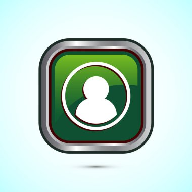 Kullanıcı profili tasarım illüstrasyonu, Kullanıcı profili avatarı, Yeşil Renk Kare Düğme Tasarımı
