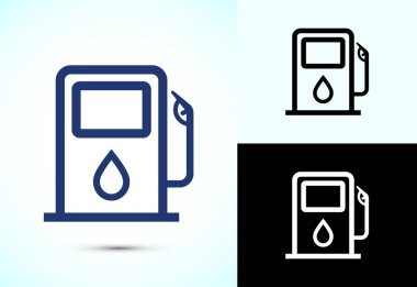 Yakıt simgesi tasarımı illüstrasyonu, uygulamalar ve web siteleri için yakıt simgesi