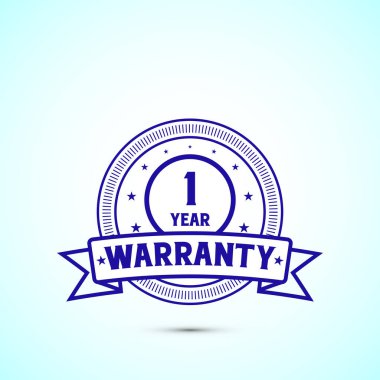 1 yıllık garanti rozeti ve mavi etiketli