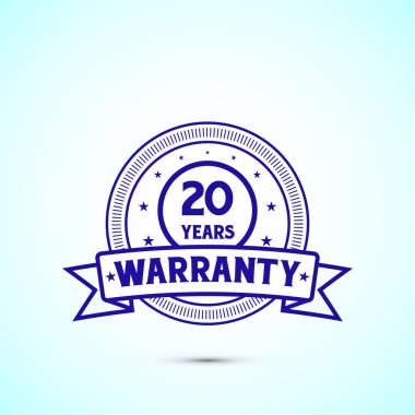 20 yıl garantili rozet ve mavi etiketli