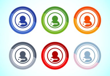 Kullanıcı profili giriş simgesi tasarımı Erişim kimlik doğrulama simgesi. Düğme Tasarımı Ayarları