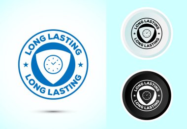 Uzun ömürlü simge tasarımı çizimi. Dayanıklılık simgesi tasarımı. Dayanıklılığı temsil eder