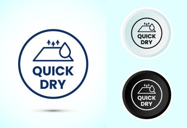 Quick dry icon design illustration. Fast dry cleaning service sign clipart