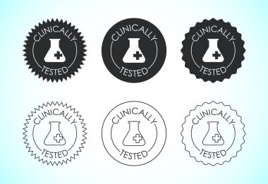 Klinik olarak test edilmiş simge tasarımı çizimi, klinik olarak kanıtlanmış etiket işareti