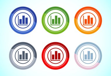Bar grafik tasarım illüstrasyonu, Grafik logosu, Büyüme işareti, Büyüme grafiği 
