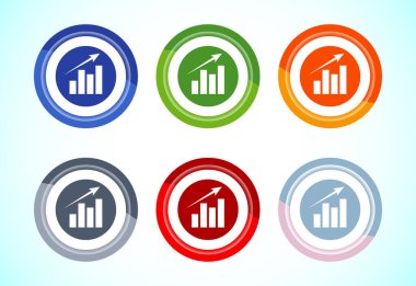 Bar grafik tasarım illüstrasyonu, Grafik logosu, Büyüme işareti, Büyüme grafiği 