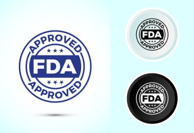 FDA ikonu, Gıda ve İlaç İdaresi simgesi, siyah ve beyaz rengi onayladı
