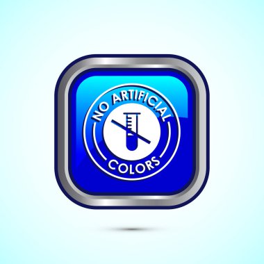 Yapay renk tasarım illüstrasyonu yok, Yapay renksiz sembol, Doğal çarpım, Mavi renk kare tasarım