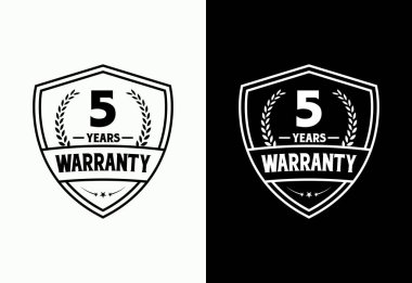 Reklam 5 yıl garantili kalkan amblemi, etiket, simge, logo, rozet, sembol, düğme