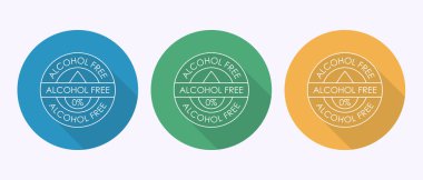 Alkolsüz simge tasarımı illüstrasyonu. Gölge tuşu tasarımında alkol işareti yok.