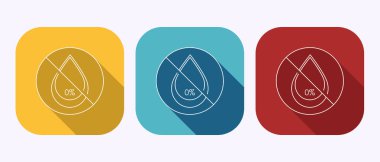 Alkolsüz simge tasarımı illüstrasyonu. Gölge tuşu tasarımında alkol işareti yok.