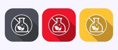 Zehirli olmayan ikon tasarımı çizimi. Gölge tuşu tasarımında zararlı bir kimyasal işaret yok