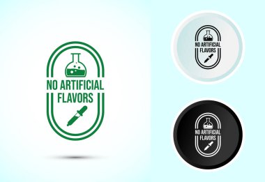 Yapay aroma tasarım illüstrasyonu, yapay aromasız aroma sembolü, doğal ürün, siyah beyaz renk yok