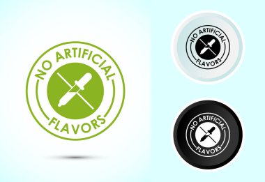 Yapay aroma tasarım illüstrasyonu, yapay aromasız aroma sembolü, doğal ürün, siyah beyaz renk yok