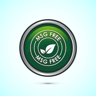 MSG özgür simge tasarımı illüstrasyonu, web ve uygulama için Msg etiket imzası. Yeşil renkli yuvarlak düğme tasarımı